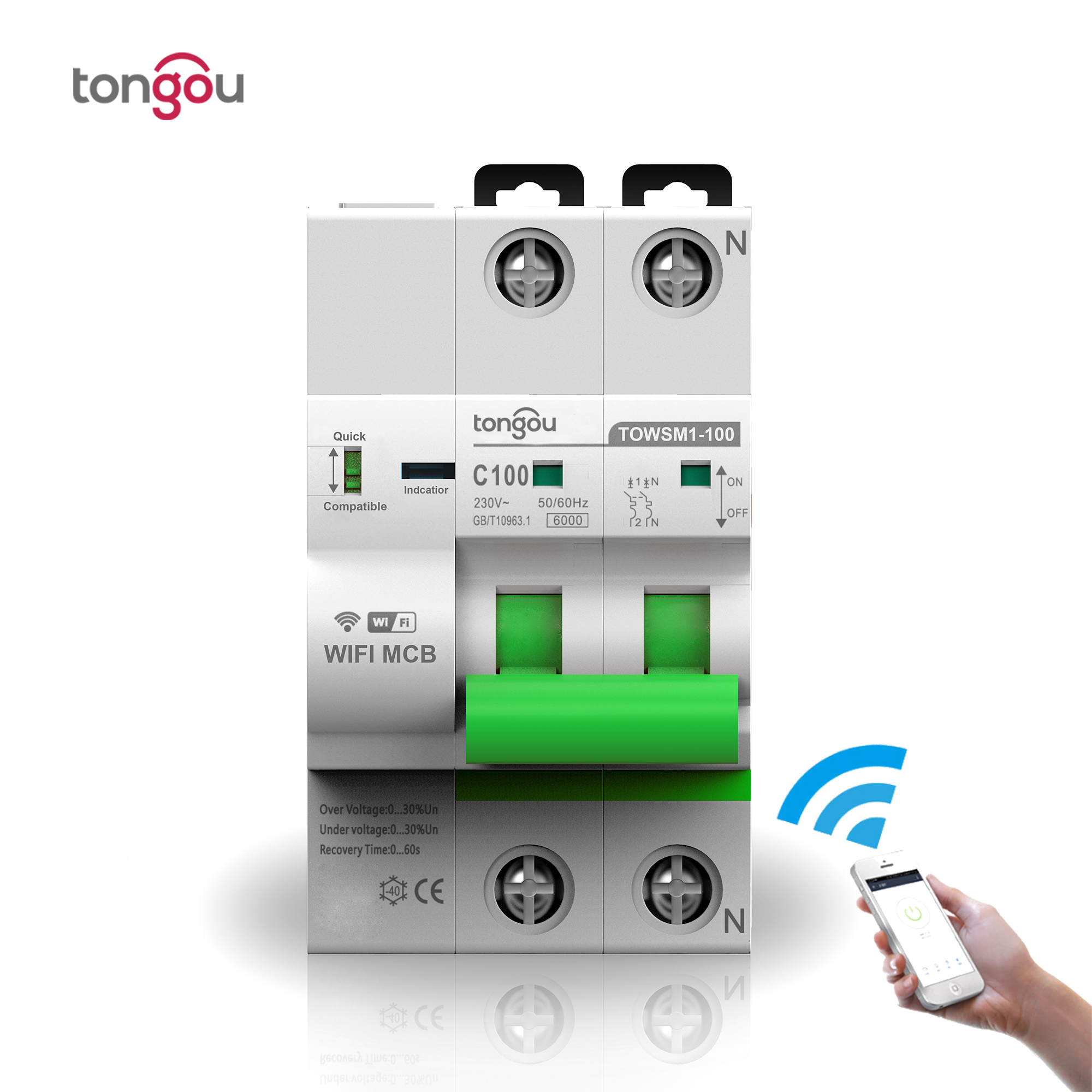 Disyuntor inteligente WiFi Control remoto TOWICB-80