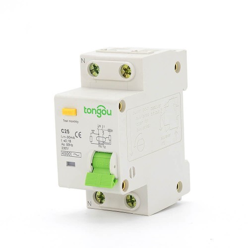 TOB10 2 Pole RCBO 25A With Overcurrent Protection