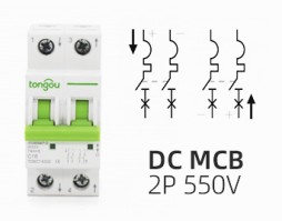 How to connect miniature circuit breaker (MCB) for DC 12-1000V?
