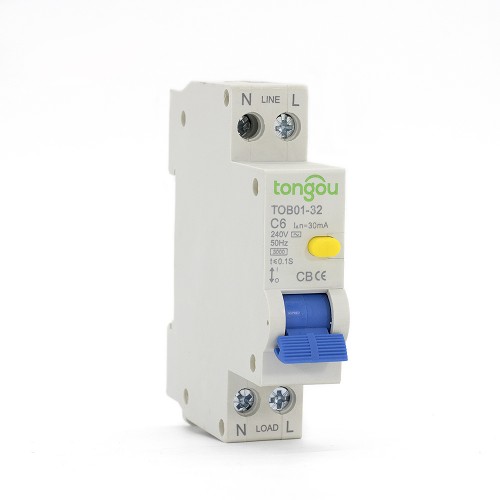 TOB01-32 Interruttore differenziale per corrente residua 240V 6 Amp RCBO
