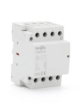 4P 32A Contactor Modular AC Hogar Modular TOWCT