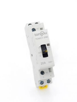 Модульны контактор TOWCTH 2P пераменнага току з перамыкачом ручнога кіравання