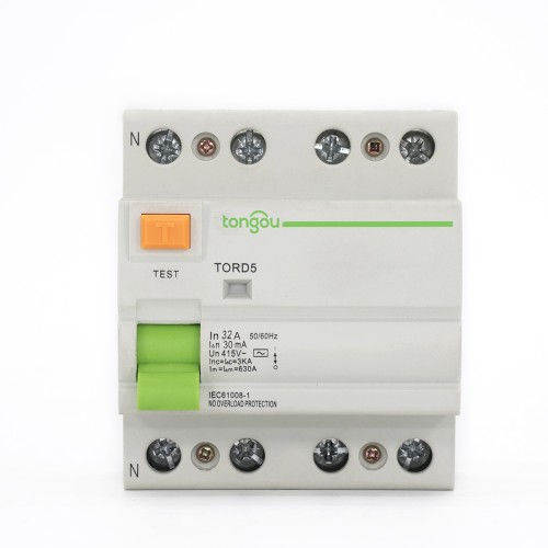 Disyuntor de corriente residual 4P 32A RCCB RCD 30mA TORD5