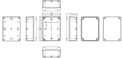 Waterproof Electrical Plastic Junction Box ABS TOM3-171207