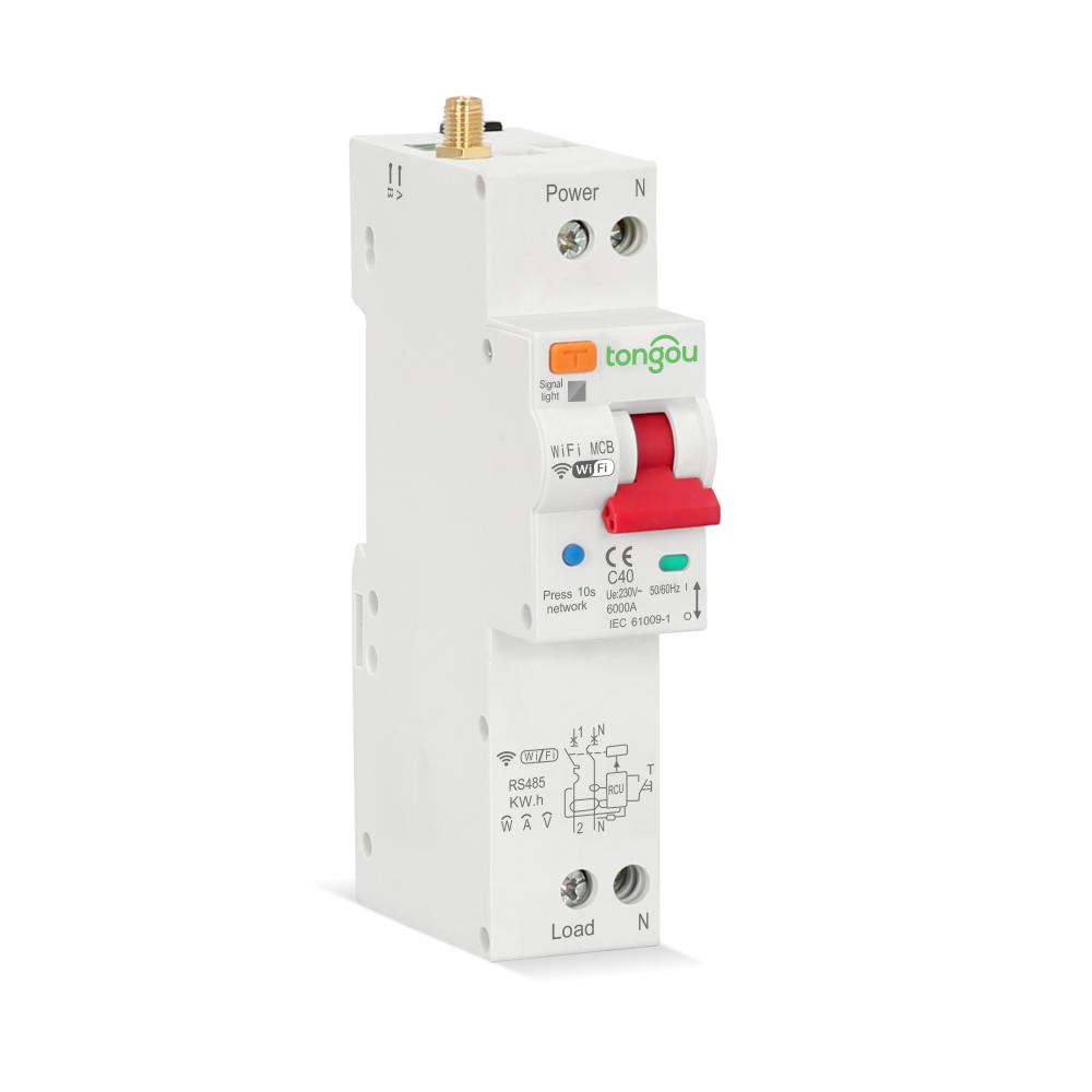 TUYA WIFI Smart Circuit Breaker With Energy Monitoring TO-Q-ST163JWT 1P