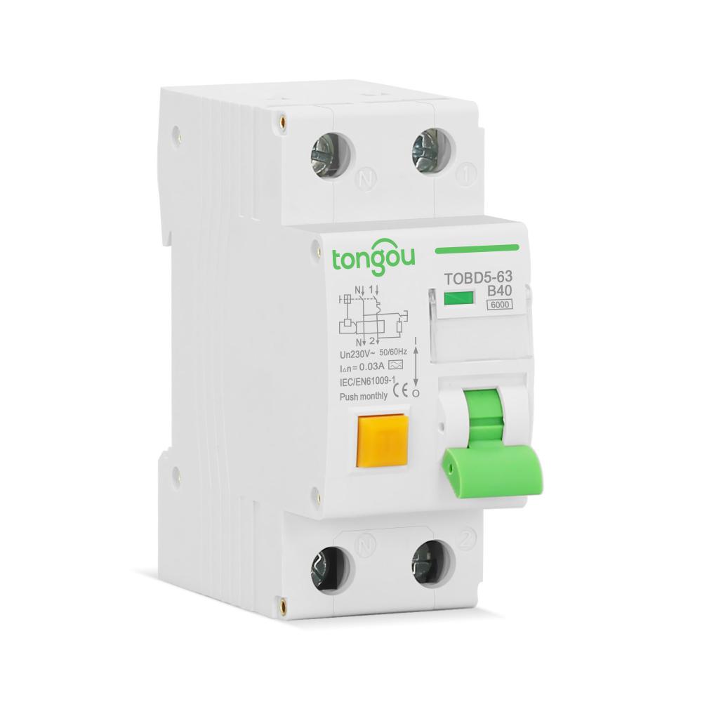 Residual Current Circuit Breaker with Overcurrent Protection RCBO TOBD5 tongou