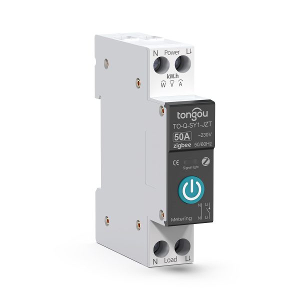 TUYA ZigBee Smart Circuit Breaker With Metering DIN Rail for Smart Home TO-Q-SY1-JZT