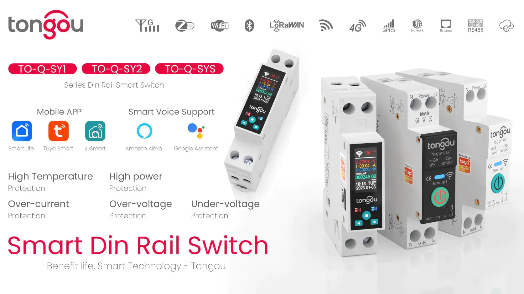 Din Rail Smart Relay Switch SY1 SY2 SYS Банер