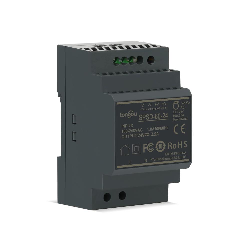 Din Rail Switching Power Supply Device SPSD 24V 2.5A Tongou 100-240V 50/60Hz